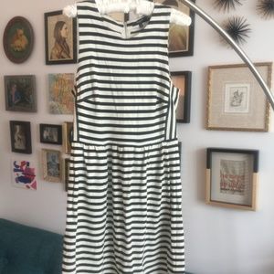 Madewell Black & White striped dress